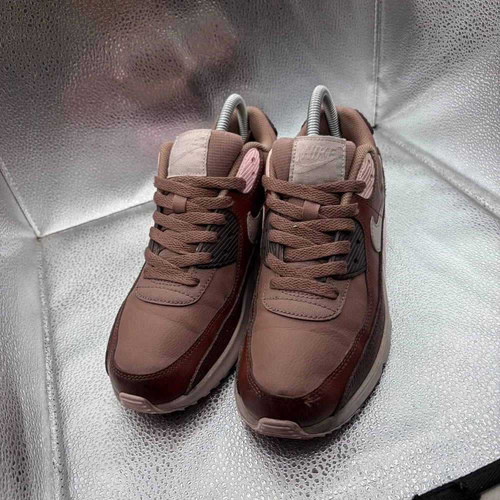 Size 5.5Y Nike Air Max 90 LTR (GS) Smokey Mauve Kids Sneakers CD6864-201